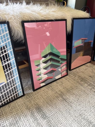 Mid century modern wall prints