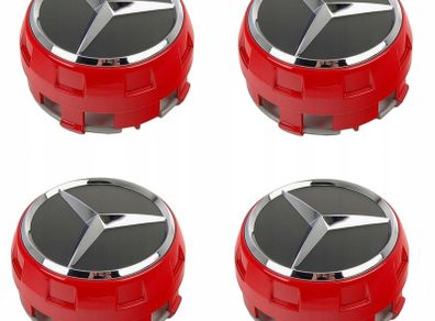 75mm Big Black Red Raised Car Styling Alloy Wheel Center Cap Hub Covers Badge Car Accessories For Mercedes Benz AMG A0004000900 C207 C218 A207 C117 CLA CLS E Class W212 S212 X166 W176 W205 W246 C204