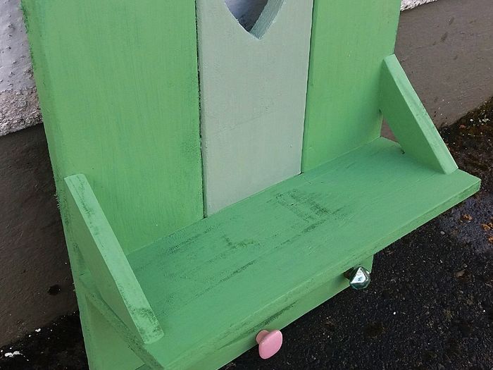 Rustic floating shelf / coat rack
