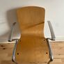 Modern Wooden Chair with Aluminium Armrests Image 4