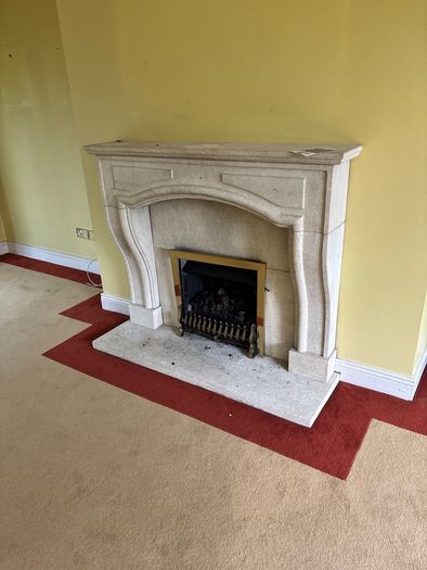 Fireplace solid stone