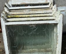 pitch pine sash windows x4