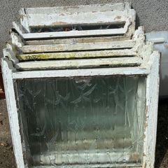 pitch pine sash windows x4