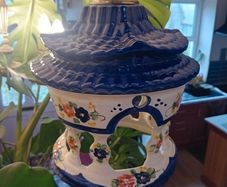 mid century ceramic birdcage light