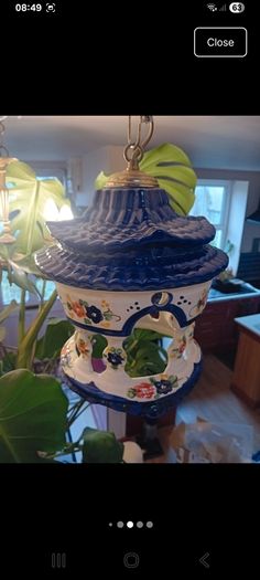 mid century ceramic birdcage light