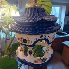 mid century ceramic birdcage light
