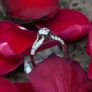Antique Art Deco Diamond Solitaire Ring - 18ct white Gold & Platinum Image 6