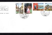 1987 Ireland Festivals Commemorative Stamps Plain cover Cover (FDC) with Paquebot cancel and MV Atlania cancel on back and front