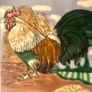 Cockerel on a tile. Image 2