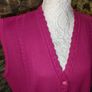 Vintage fuschia pink sleeveless cardigan xl Image 2
