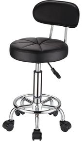 Swivel Stools with Wheels Height Adjustable Rolling Spa Stool Backrest (FREE POSTAGE)
