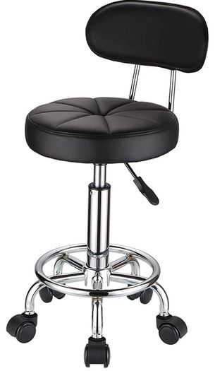 Swivel Stools with Wheels Height Adjustable Rolling Spa Stool Backrest (FREE POSTAGE)