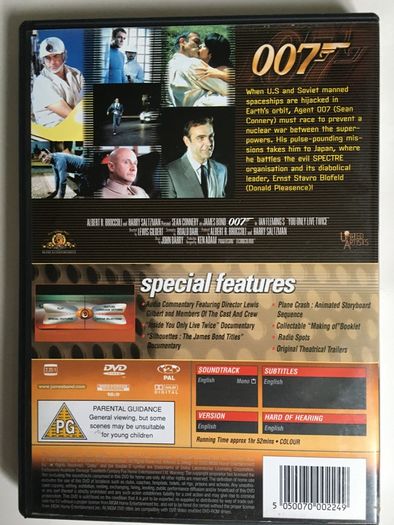 007 James Bond - You Only Live Twice (1967) Sean Connery [Movie DVD]