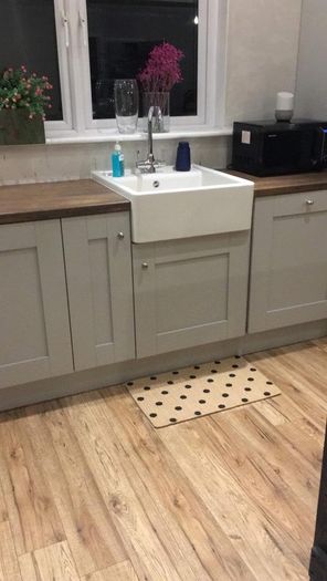 Complete Shaker-Style Kitchen (Disassembled) - Grey & Walnut Finish
