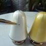 David Andersen Norway. Pair of Sterling Silver Gilt and Guilloche Enamel Toadstool Salt and Pepper Shakers Image 9