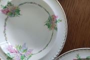 Vintage Portland Pottery Cobridge desert bowls Date Stamped 1956 Floral Scalloped