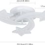Dimmable LED Ceiling Lights, 30W Modern Acrylic Ceiling Lamp, 3-Star Shape Chandelier Lighting Fixture with Remote Control for Children Room Living Room Bedroom Kitchen, Diameter 53cm Image 2