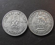 Great Britain. George VI. 2 Silver Shillings (1939+1941)