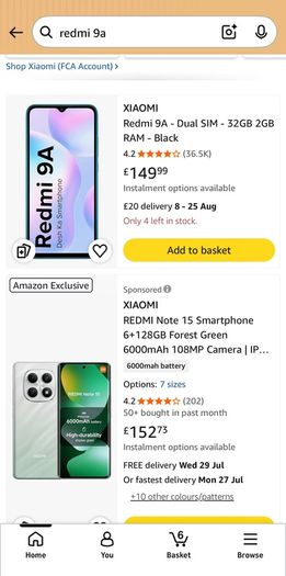 Xiaomi Redmi 9a - Dual Sim