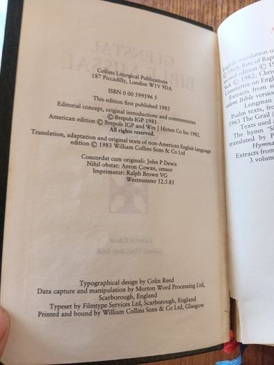 Catholic Bible Missal 1983 Leather Bound Vintage