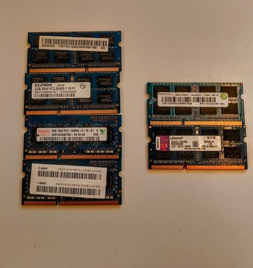 4x 2gb ram sticks and 2x 4gb ram sticks