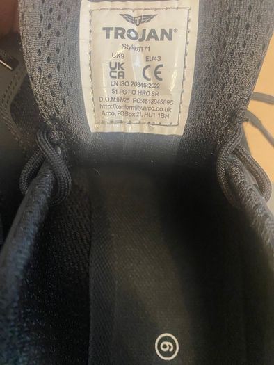 Trojan Notus Unisex Black S1PS Safety Trainers