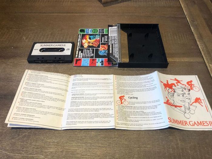 C64 - Epyx Summer Games II - Commodore 64 Large Jewel Tape Game - complete in box