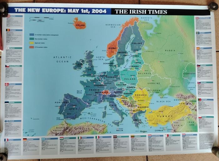 The New Europe: May 1st, 2004 Official EU Enlargement Map