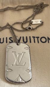 Louis Vuitton Monogram Rocket Pendant Locket Necklace Silver