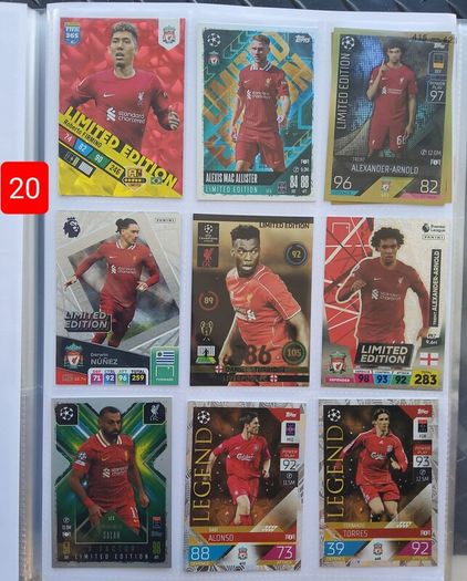 Liverpool Football Cards (limited, Crests, Signature,  Etc)