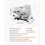 Commercial Meat Slicer, 10 inch Electric Deli Food Slicer, 180W Meat Cutter with a Premium 65Mn Blade, 0-0.4 inch Adjustable Thickness Image 6
