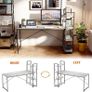 NEW SALE | Computer Desk with Storage Shelves Writing Desk with Shelves 160CM Reversible Computer Desk with Bookshelf for Home Office Small Space Image 4