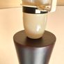 Vintage Turned Wood Lamp with Parchment Shade Image 7