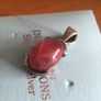 rose quartz stone in silver pendent Image 5