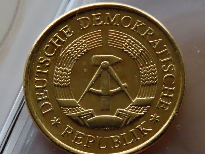 Gold plated East German coins DDR original vintage set