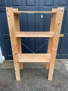 Sturdy Timber Shelving Unit