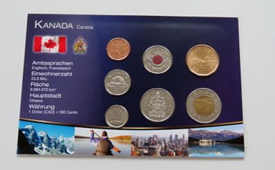 Canada BUNC certificated coins set