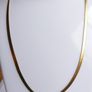 Vintage Gold Plated Flat Chain Necklace length 17" Image 4