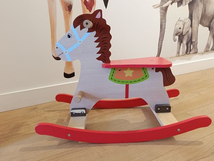 Wooden rocking horse