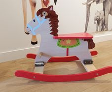 Wooden rocking horse