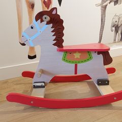 Wooden rocking horse