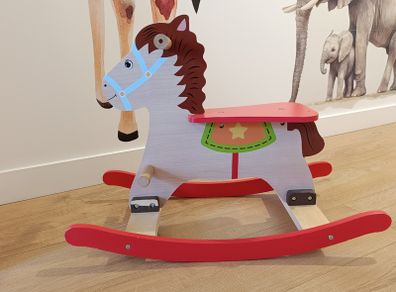 Wooden rocking horse