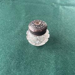 Antique Silver Mounted Powder Jar