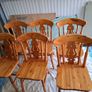 6 Solid Pine Chairs Image 5