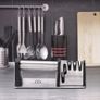 Knife Sharpener 4 in 1 Knife Sharpening, 4 Stage Manual Knife Sharperener Scissor Sharpener with Non-slip Base for Sharpening Kitchen Knives, Scissors, Knife Steel Image 2