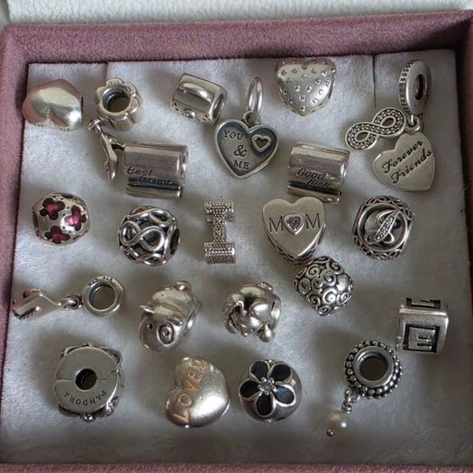 Genuine Pandora charms/clips 10e each all in good condition