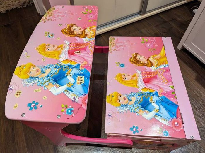 Disney princess bench/desk with storage.