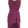 Karen Millen Aubergine Draped One Shoulder Dress Image 2