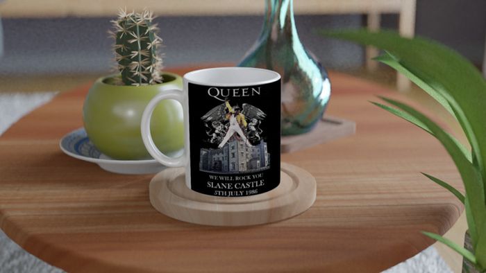 Queen Slane Castle Ireland 1986 Commemorative 11oz Ceramic Mug
