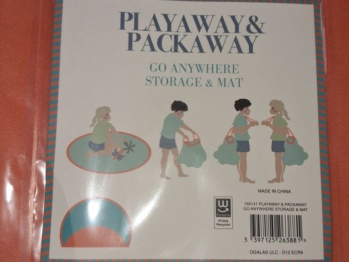 Brand New Play Away & Pack Away - Go Anywhere Storage & Play Mat - RRP - 14.99